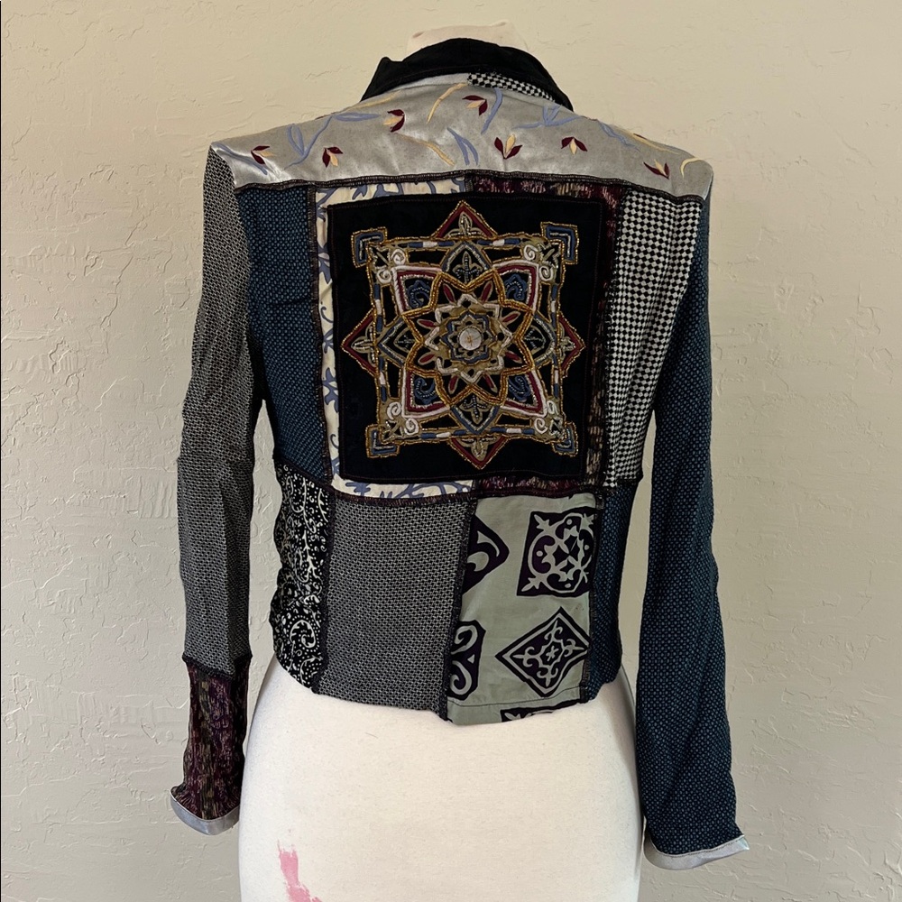 Faith vintage patchwork button down long sleeve top - Picture 5 of 7
